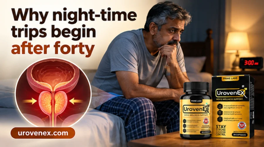 Urovenex – man awake at night checking the time
